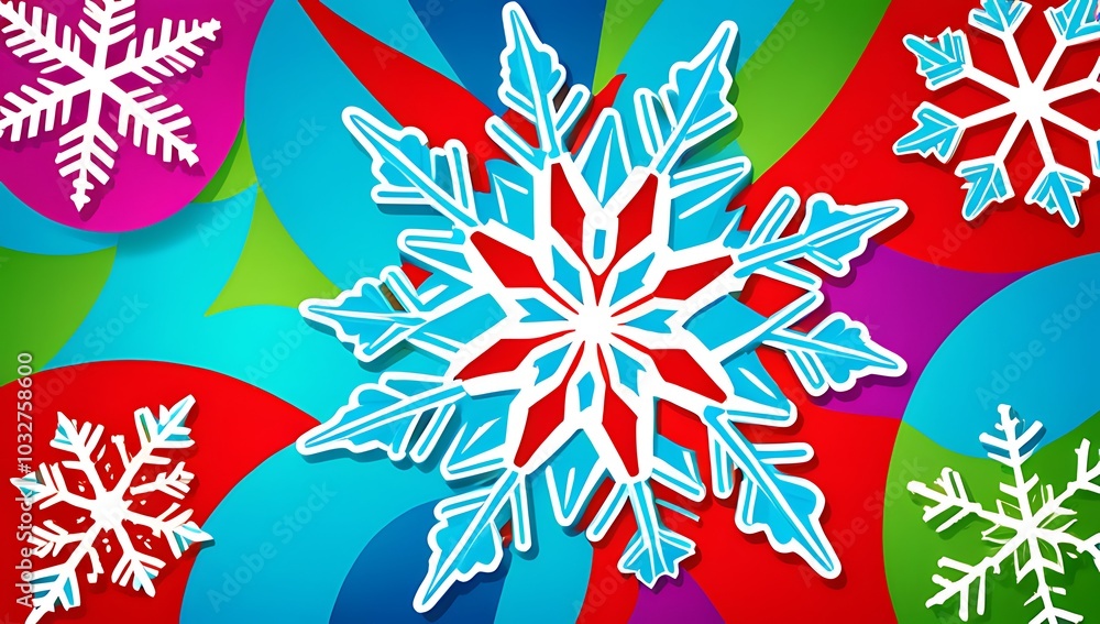 Poster creates abstract christmas background intricate snowflake patterns unique holiday visual