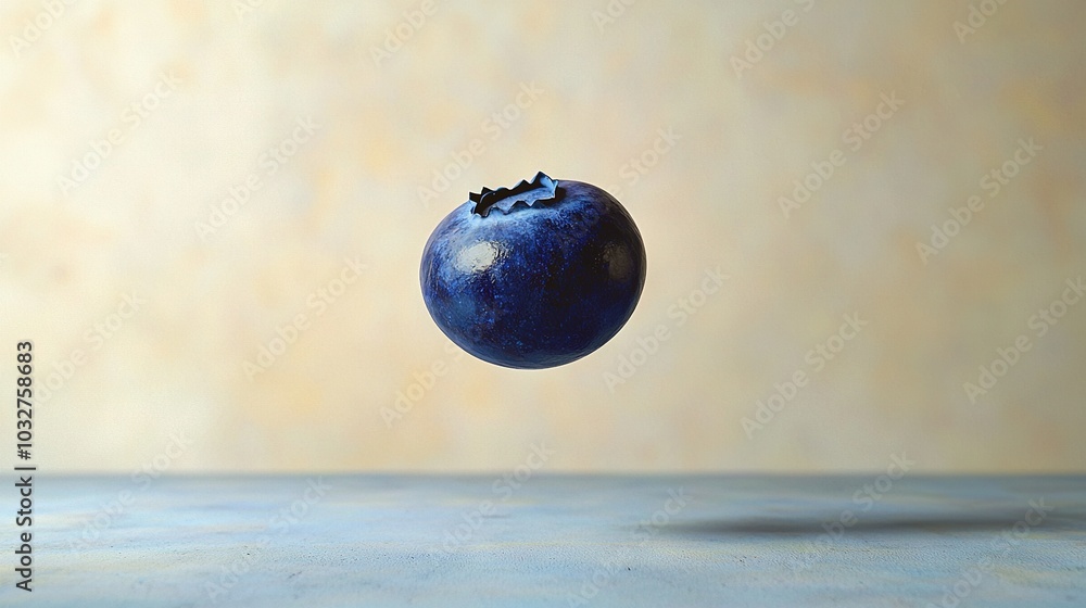 Poster a blue apple with a bite taken out of its core and another bite missing from the other core