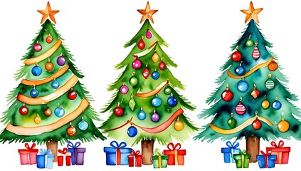 Fototapeta premium decorated christmas trees popular holiday decoration choice among many families worldwide every year
