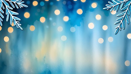 faded blue glitter lights hang loosely vintage background slightly defocused appearance