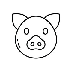 Pig vector icon stock illustration