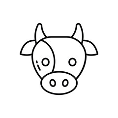 Cow vector icon stock illustration