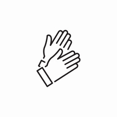 garden glove icon sign vector