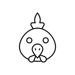 Chicken vector icon stock illustration