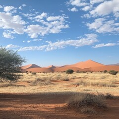 Red dunes in Namib Desert, Namibia