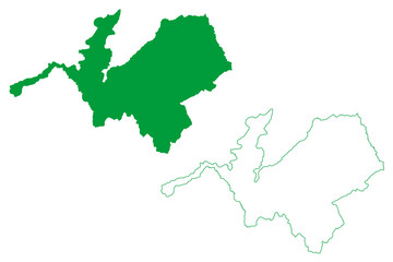 Irupi municipality (Espírito Santo state, Municipalities of Brazil, Federative Republic of Brazil) map vector illustration, scribble sketch Irupi map