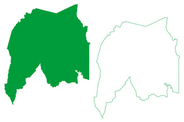 Joao Neiva municipality (Espírito Santo state, Municipalities of Brazil, Federative Republic of Brazil) map vector illustration, scribble sketch Joao Neiva map