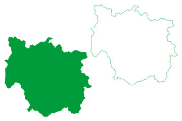 Obraz premium Laranja da Terra municipality (Espírito Santo state, Municipalities of Brazil, Federative Republic of Brazil) map vector illustration, scribble sketch Laranja da Terra map