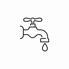water faucet pipes drop icon sign vector