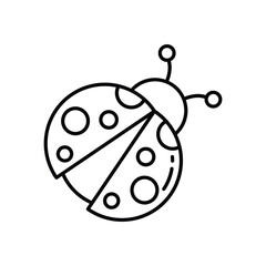 Ladybug vector icon stock illustration