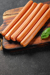 sausages food dish vegetable protein seitan meatless soy wheat  fresh delicious gourmet food background on the table rustic food top view copy space vegetarian and vegan food