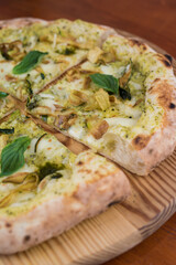 pizza on table