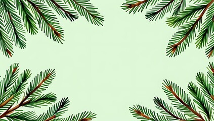 green themed backgrounds showcase traditional christmas tree branches happy new year design advanced computer renderings