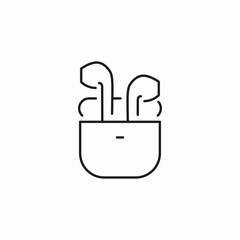 bluetooth headphone icon sign vector