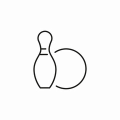 bowling ball icon sign vector