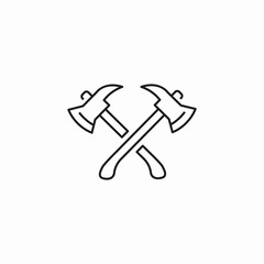 crossed firefight icon sign vector