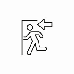 emergency exit icon sign vector