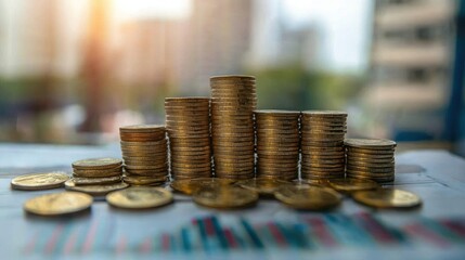 stacks of coins and banknotes, symbolizing financial capital and the resources required for investment and growth