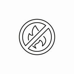 no fire no flames icon sign vector