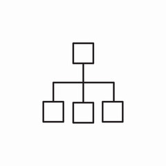 organization chart icon sign vector