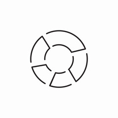 pie chart icon sign vector