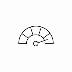 simple speedometer icon sign vector