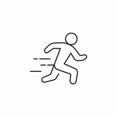 running man icon sign vector