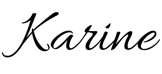 karine - black color - word name written - ideal for websites, presentations, cards, banners, sweatshirts, prints, cricut, silhouette, sublimations, labels, stickers	