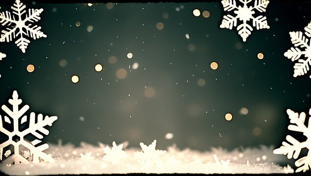 snowflakes fall gently serene christmas backdrop plenty space add message event details