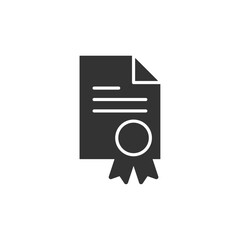 Certificate icon. Achievement symbol modern, simple, vector, icon for website design, mobile app, ui. Vector Illustration