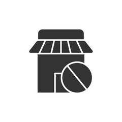 Store icon. Shop symbol modern, simple, vector, icon for website design, mobile app, ui. Vector Illustration