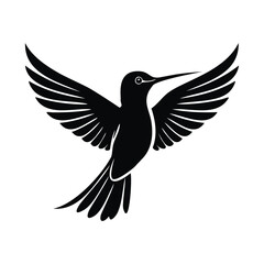 Elegant Bird Icon Logo Vector Design on White Background