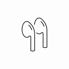 bluetooth earphone icon sign vector
