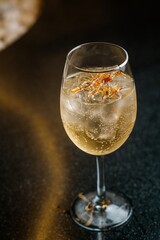 Yellow Cocktail on the Bar
