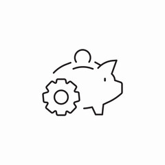 capitalist pig icon sign vector