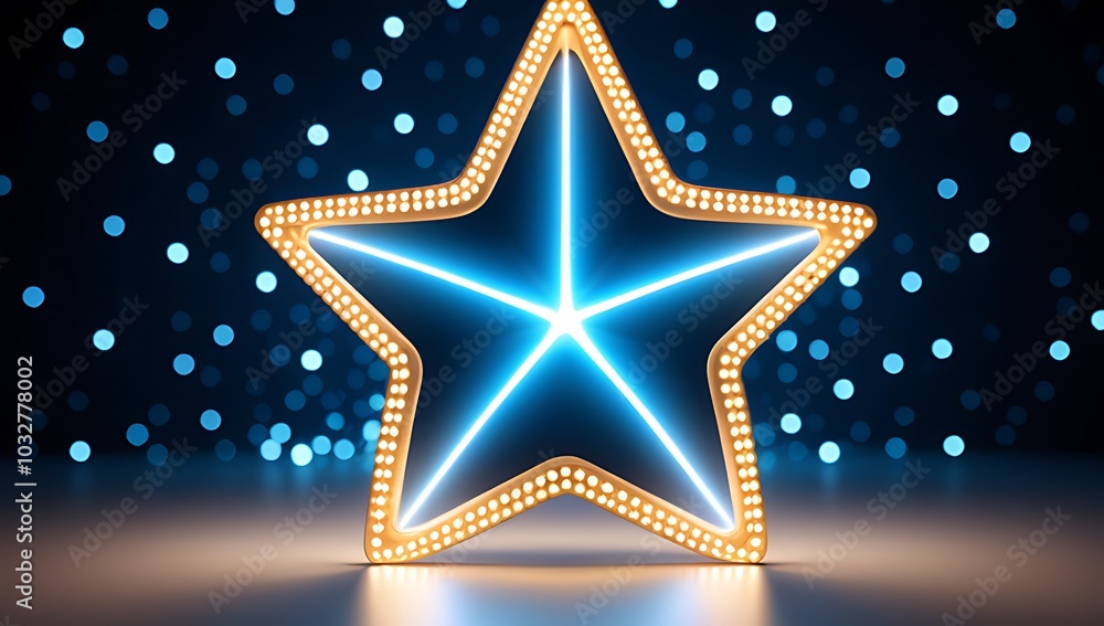 Poster use twinkle star pattern photo effect abstract blur background light