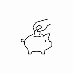 piggy bank icon sign vector