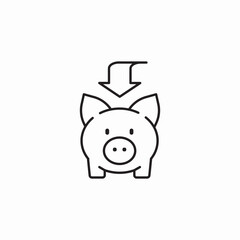 piggy savings icon sign vector