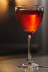 Beautiful Red Cocktail on the Bar
