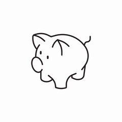 piggy bank money savings icon sign vector