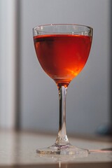 Beautiful Red Cocktail on the Bar