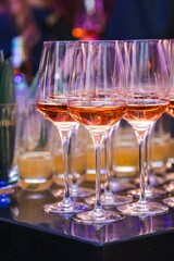 Wine Glasses in a Nightclub
