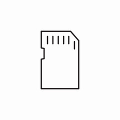 sim memory card icon sign vector