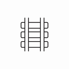 train track icon sign vector