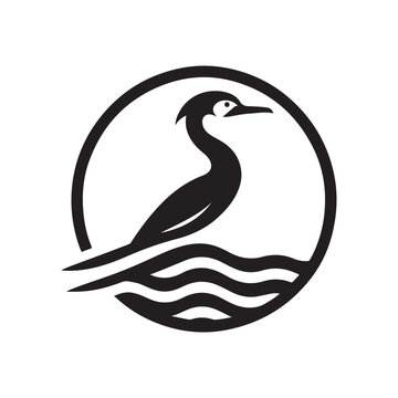 recommend clip art: Stunning Cormorant Silhouette Vector Illustration - Ready for Print and Digital Use