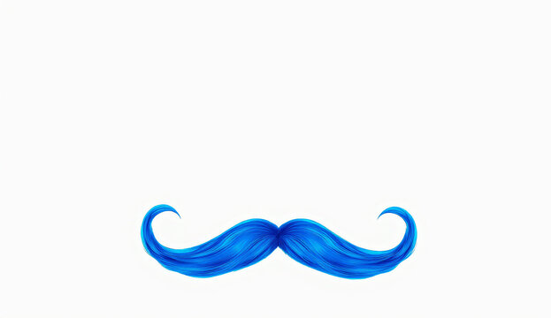 Esta imagem apresenta um bigode azul estilizado, simbolizando a campanha Novembro Azul de conscientiza&ccedil;&atilde;o sobre a sa&uacute;de masculina.

