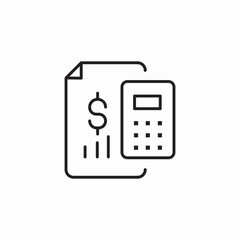 budget calculation icon sign vector