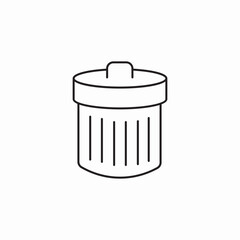 dust bin icon sign vector