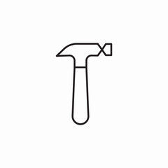 hammer tool icon sign vector