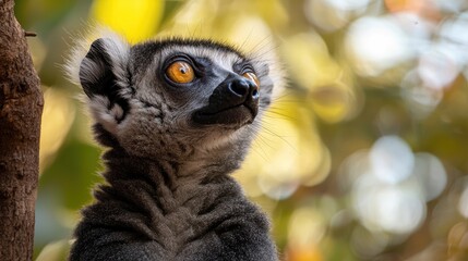 Obraz premium close-up of a lemur. Selective focus